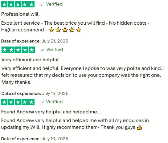 Excellent Trustpilot reviews