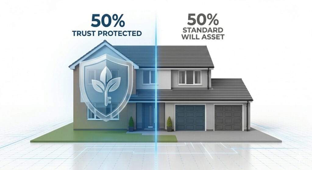 How Property Protection Trust Wills ringfence 50 percent of home equity for children.