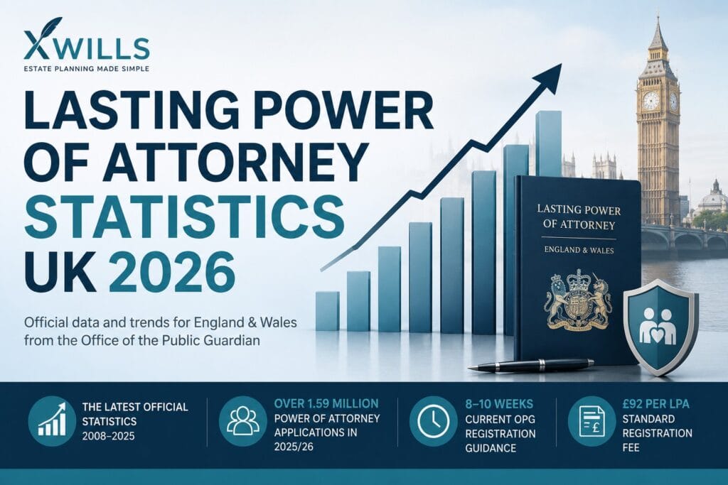 Lasting Power of Attorney statistics UK 2026 showing LPA registration growth and Office of the Public Guardian data